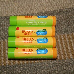 4 Burt's Burts Bees Crunchy Celery Lip Balms .15oz From Hidden Valley Ranch Set